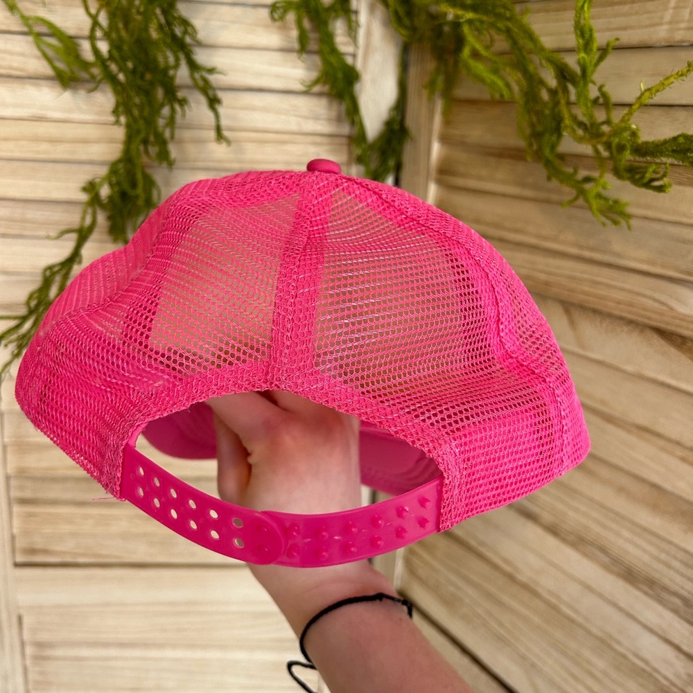 Pink smiley face hat - Picture 2 of 3
